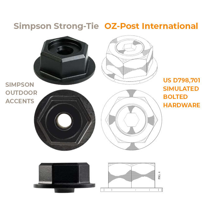 Simpson Strong-tie vs Oz-Post International dba Ozco Building Products - US DCt ND California - 23 February 2018